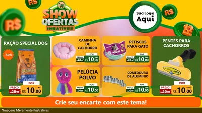 Modelo de TV para TV Horizontal com o tema Show de Ofertas Imbatíveis para Pet Shop