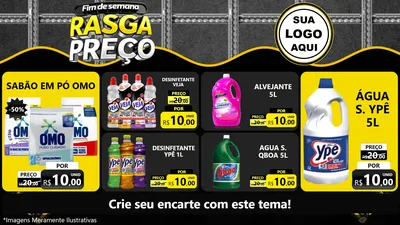 Modelo de TV para TV Horizontal com o tema Fim de Semana Rasga Preço para Produtos de Limpeza