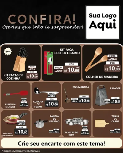 Modelo de Rede Social para Feed Instagram com o tema Confira! Ofertas que irão te surpreender! para Utilidades Domésticas