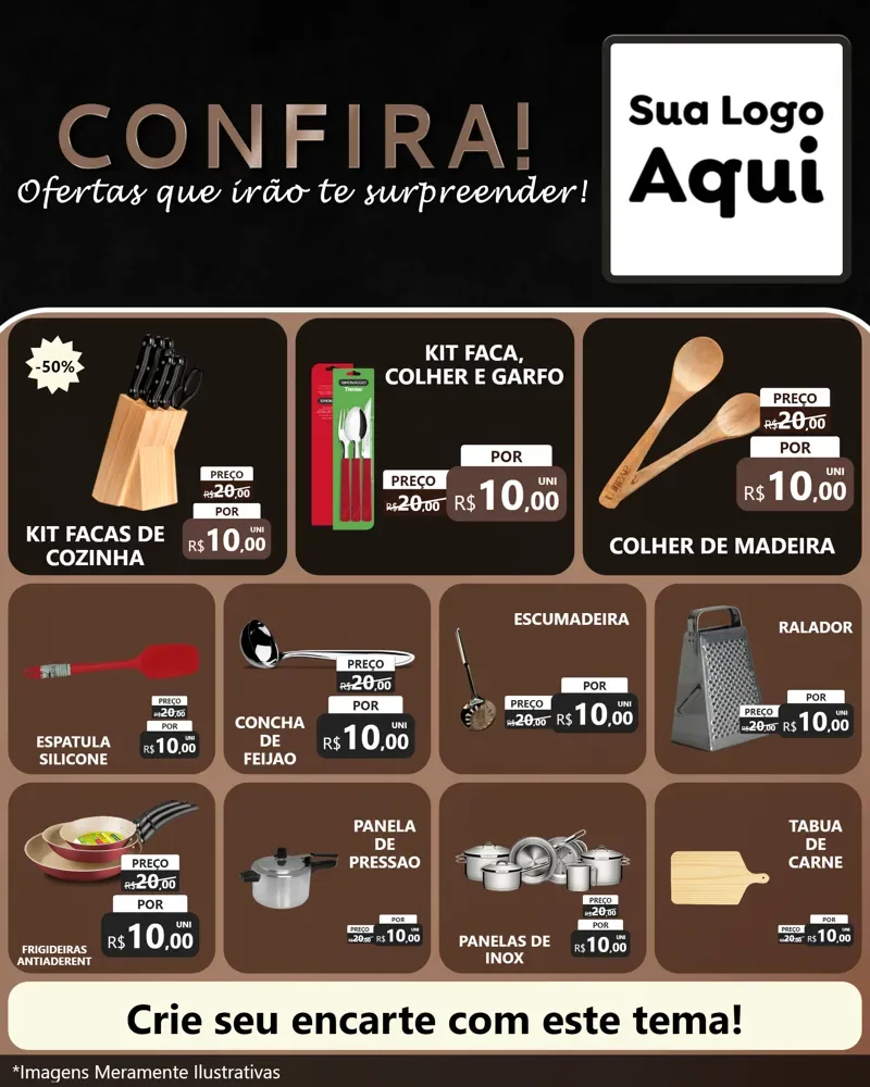 Modelo de Rede Social para Feed Instagram com o tema Confira! Ofertas que irão te surpreender! para Utilidades Domésticas