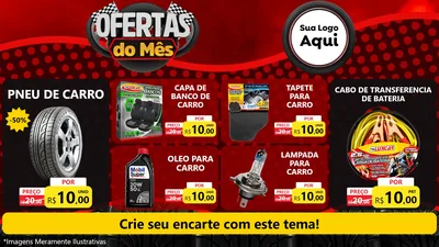 Modelo de TV para TV Horizontal com o tema Ofertas do Mês - Autopeças para Auto peças