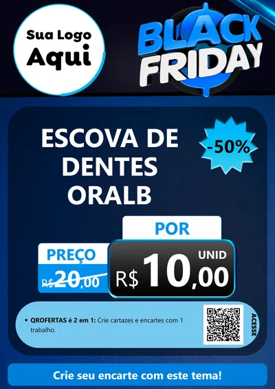 Modelo de Cartaz para Cartaz A4 Vertical com o tema Black Friday para Higiene Pessoal