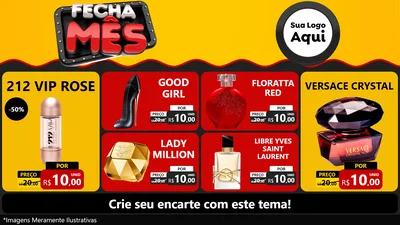 Modelo de TV para TV Horizontal com o tema Fecha Mês para Perfumes
