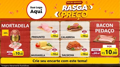 Modelo de TV para TV Horizontal com o tema Fim de Semana Rasga Preços para Frios e Laticínios