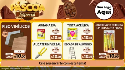 Modelo de TV para TV Horizontal com o tema Páscoa Especial para Material para Construção