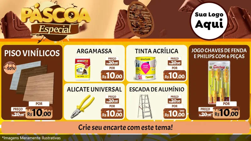 Modelo de TV para TV Horizontal com o tema Páscoa Especial para Material para Construção