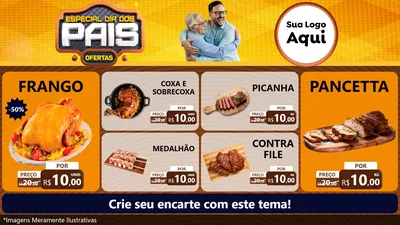 Modelo de TV para TV Horizontal com o tema Especial Dia dos Pais para Assados