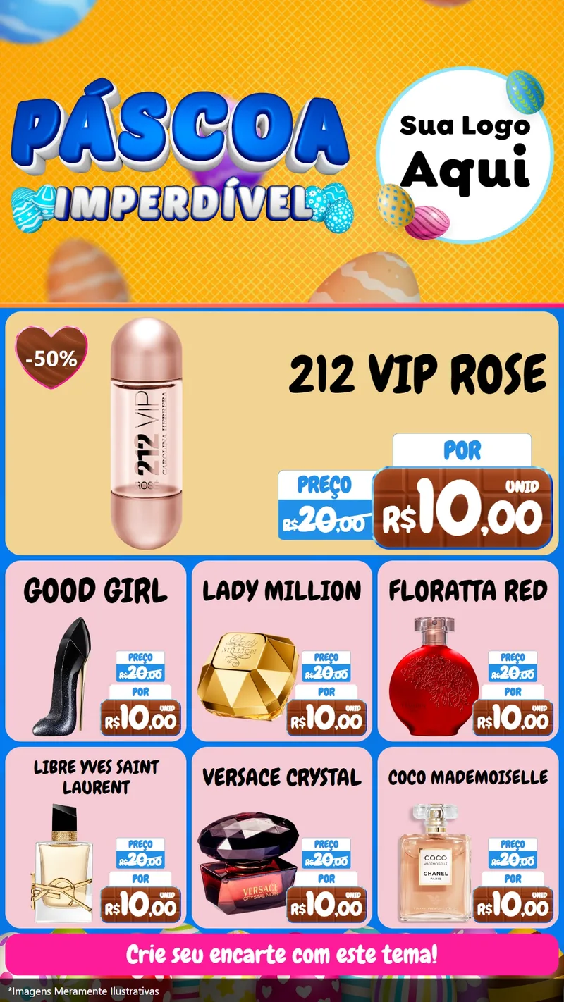 Modelo de Rede Social para Stories com o tema Páscoa Imperdível para Perfumes