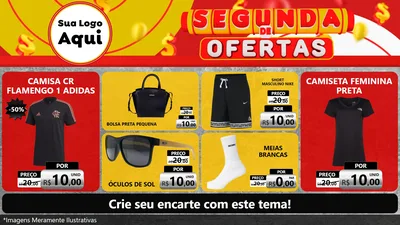 Modelo de TV para TV Horizontal com o tema Segunda de Ofertas para Roupas e acessórios