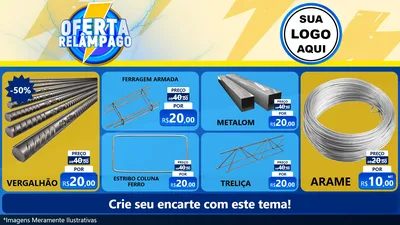Modelo de TV para TV Horizontal com o tema Oferta Relâmpago para Ferragens