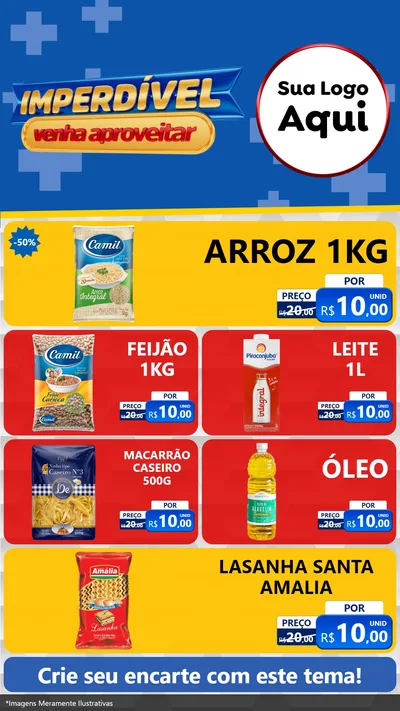 Modelo de TV para TV Vertical com o tema Imperdível para Supermercado