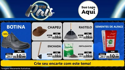Modelo de TV para TV Horizontal com o tema Sorteio Dia Dos Pais para Agropecuária