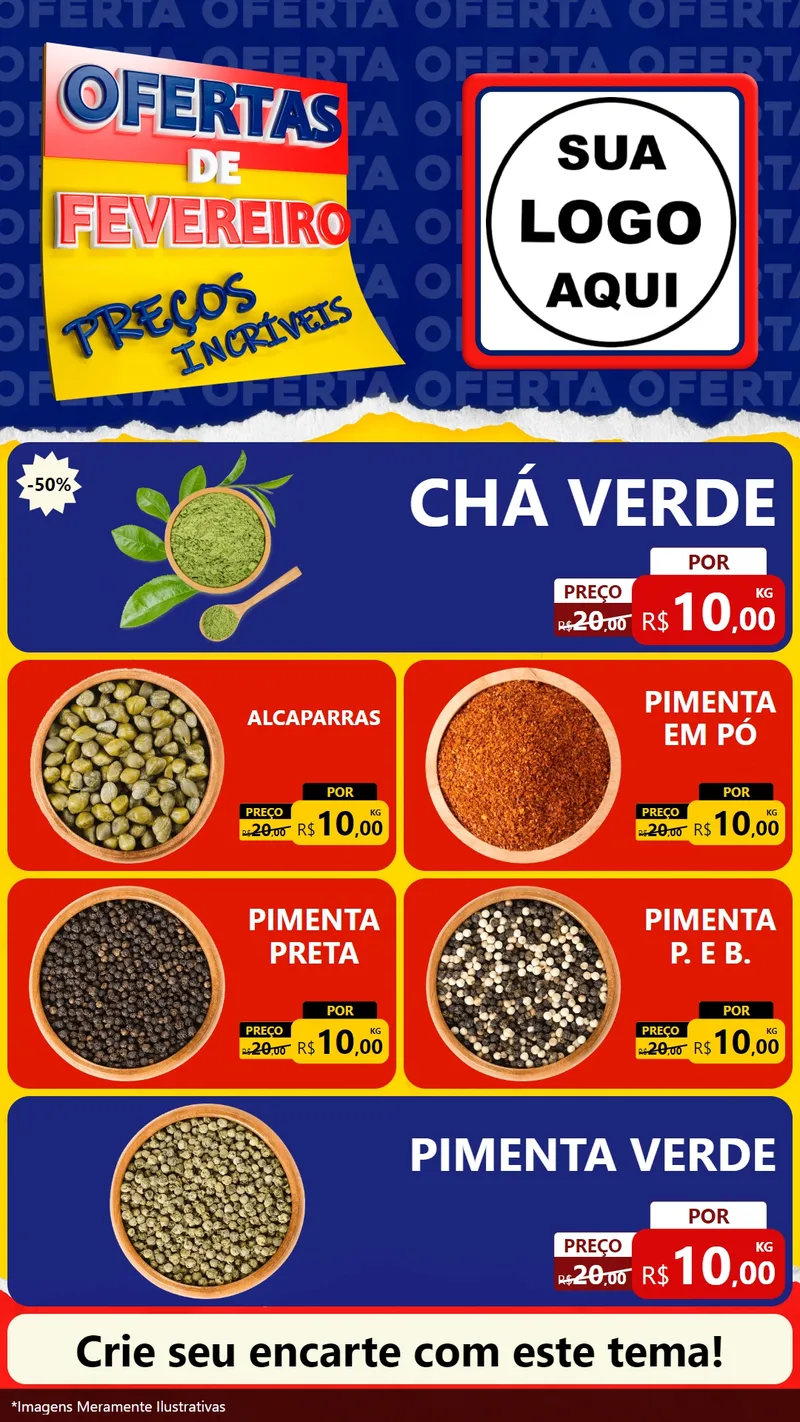 Modelo de TV para TV Vertical com o tema Ofertas de Fevereiro - Preços Incríveis para Produtos Naturais