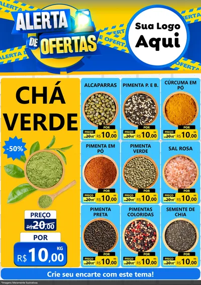 Modelo de Encarte para Encarte A4 Vertical com o tema Alerta de Ofertas para Produtos Naturais