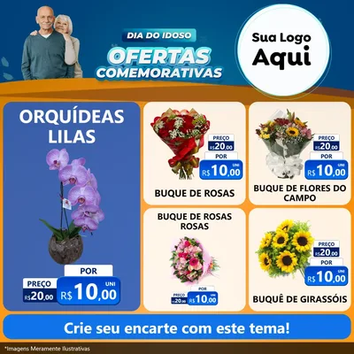 Modelo de Rede Social para Feed Facebook com o tema Dia do Idoso