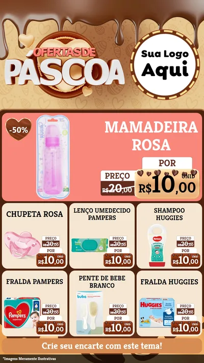 Modelo de Rede Social para Stories com o tema Ofertas de Páscoa para Bebês