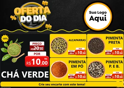 Modelo de Encarte para Encarte A4 Horizontal com o tema Oferta Do Dia para Produtos Naturais