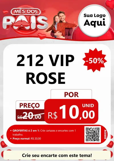 Modelo de Cartaz para Cartaz A4 Vertical com o tema Mês dos Pais para Perfumes