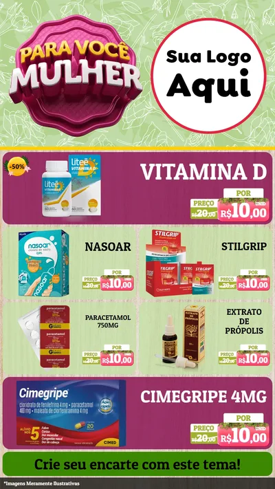 Modelo de TV para TV Vertical com o tema Para Você Mulher para Farmácia