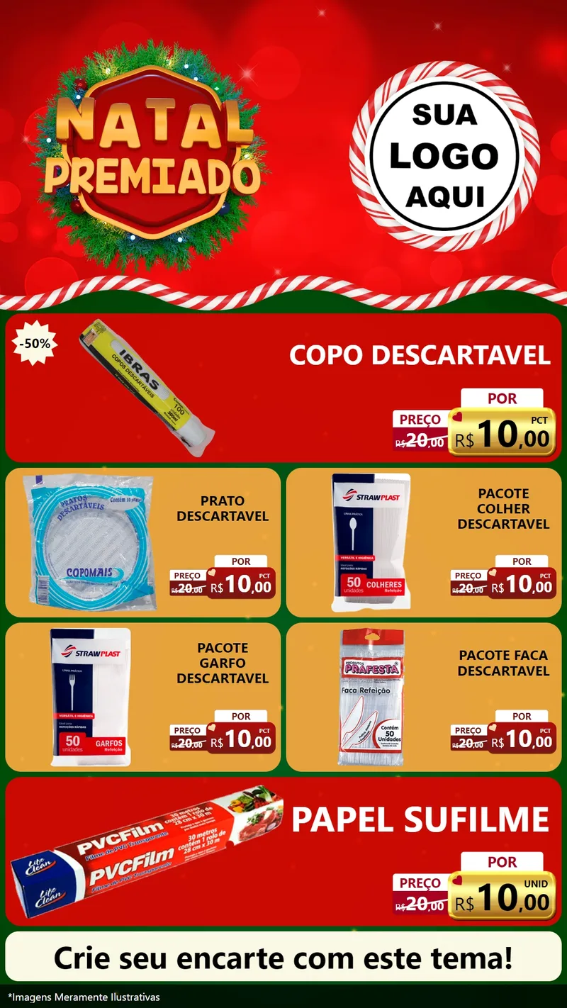 Modelo de TV para TV Vertical com o tema Natal Premiado para Embalagens