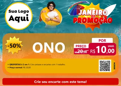 Modelo de Cartaz para Cartaz A4 Horizontal com o tema Janeiro de Promoção para Óticas