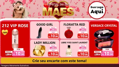 Modelo de TV para TV Horizontal com o tema Especial Dia Das Mães para Perfumes