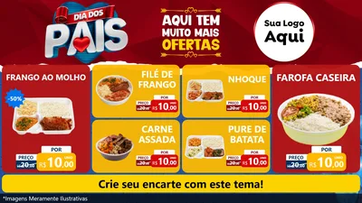 Modelo de TV para TV Horizontal com o tema Dia dos Pais para Restaurante