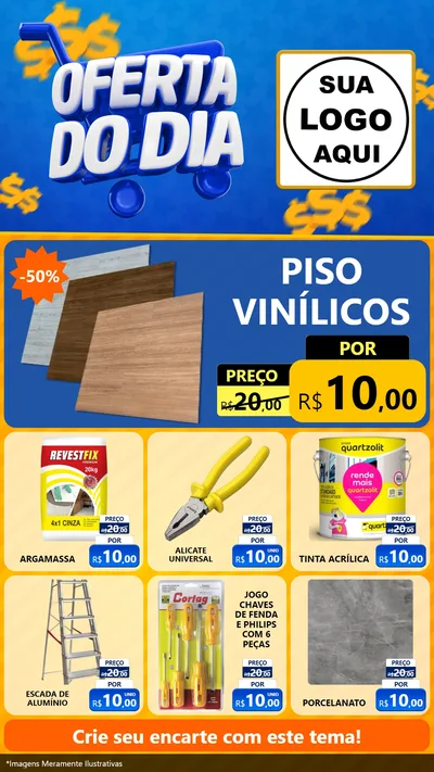 Modelo de Rede Social para Stories com o tema Oferta do Dia para Material para Construção
