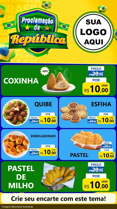 Modelo de TV para TV Vertical com o tema Proclamação da República para Salgadaria