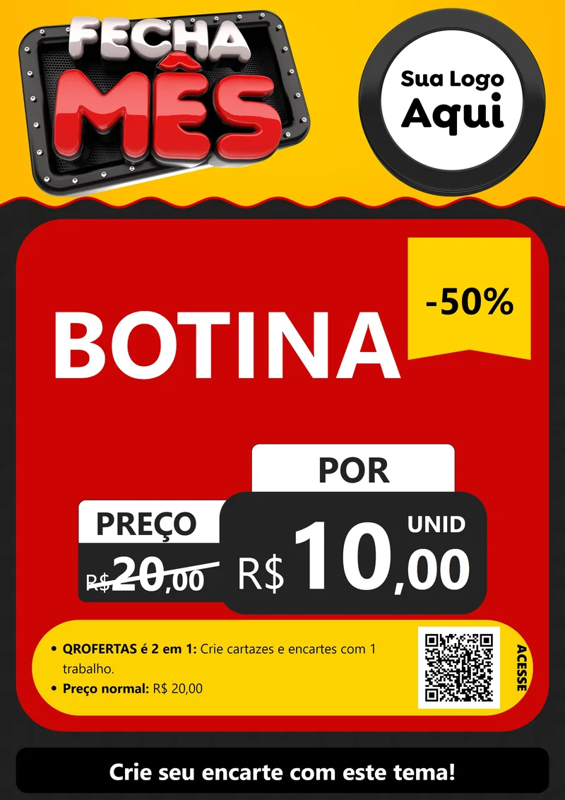 Modelo de Cartaz para Cartaz A4 Vertical com o tema Fecha Mês para Agropecuária
