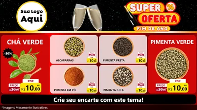 Modelo de TV para TV Horizontal com o tema Super Oferta Fim de Ano para Produtos Naturais