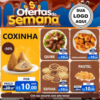 Modelo de Rede Social para Feed Facebook com o tema Ofertas da Semana - Páscoa para Salgadaria