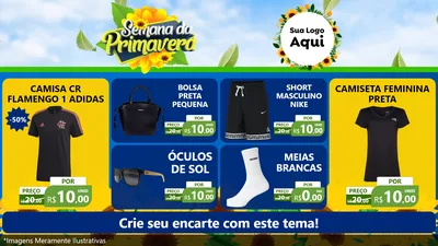 Modelo de TV para TV Horizontal com o tema Semana da Primavera para Roupas e acessórios