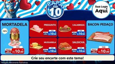 Modelo de TV para TV Horizontal com o tema Papai Nota 10 para Frios e Laticínios