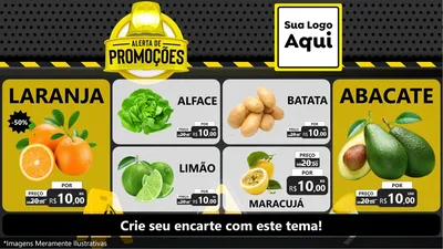 Modelo de TV para TV Horizontal com o tema Alerta de Promoções para Hortifrúti