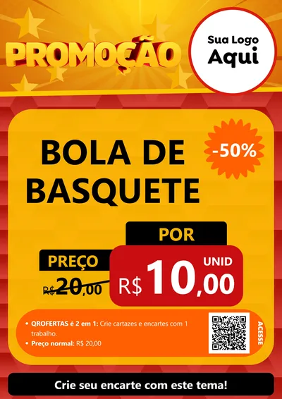 Modelo de Cartaz para Cartaz A4 Vertical com o tema Promoção para Artigos Esportivos