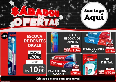 Modelo de Encarte para Encarte A4 Horizontal com o tema Sabadou de Ofertas para Higiene Pessoal