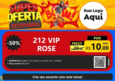 Modelo de Cartaz para Cartaz A4 Horizontal com o tema Super Oferta Setembro para Perfumes