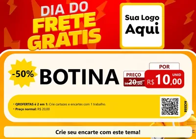 Modelo de Cartaz para Cartaz A4 Horizontal com o tema Dia do Frete Grátis para Agropecuária