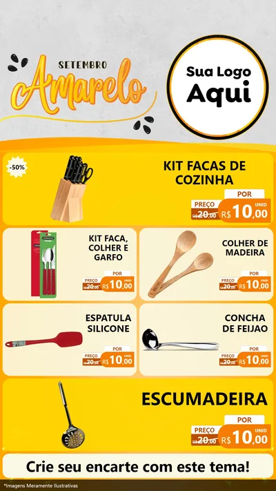 Modelo de TV para TV Vertical com o tema Setembro Amarelo para Utilidades Domésticas