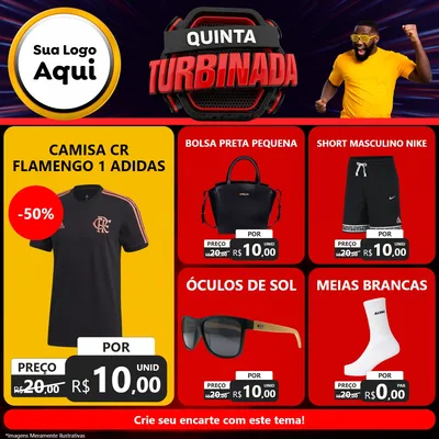 Modelo de Rede Social para Feed Facebook com o tema Quinta Turbinada para Roupas e acessórios