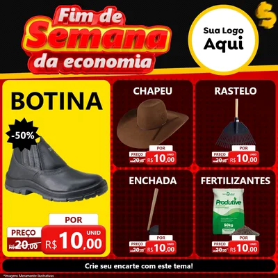 Modelo de Rede Social para Feed Facebook com o tema Fim de Semana da Economia para Agropecuária