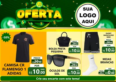 Modelo de Encarte para Encarte A4 Horizontal com o tema Oferta para Roupas e acessórios
