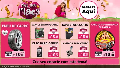 Modelo de TV para TV Horizontal com o tema Mês das Mães para Auto peças