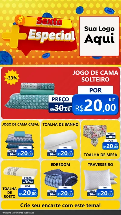 Modelo de Rede Social para Stories com o tema Sexta Mais Especial para Cama, Mesa e Banho