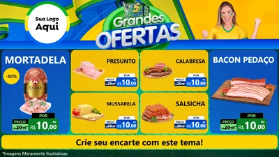Modelo de TV para TV Horizontal com o tema Grandes Ofertas para Frios e Laticínios