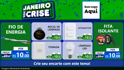 Modelo de TV para TV Horizontal com o tema Janeiro Sem Crise para Materiais Elétricos