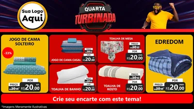 Modelo de TV para TV Horizontal com o tema Quarta Turbinada para Cama, Mesa e Banho