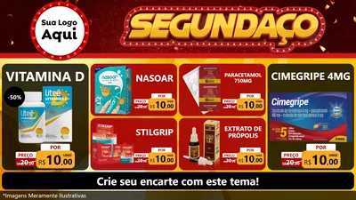 Modelo de TV para TV Horizontal com o tema Segundaço para Farmácia