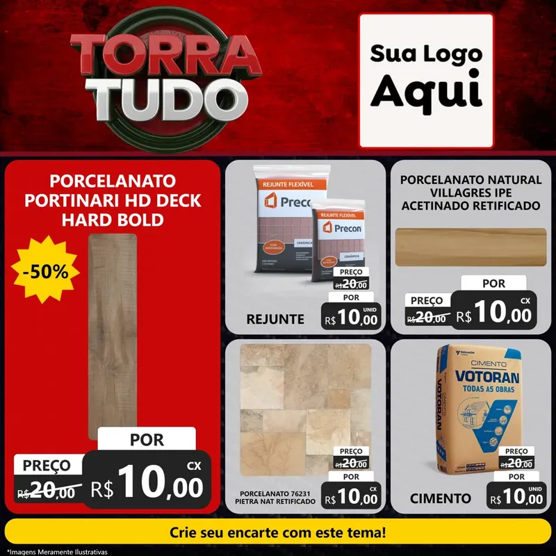 Modelo de Rede Social para Feed Facebook com o tema Torra Tudo para Pisos e revestimentos